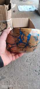 Premium Cracked Effect Resin Bowls Handmade Carved Dishwasher Safe Decorative Serving Bowls for Home Decor <b>Table</b> Display Gifting - Product Image 5