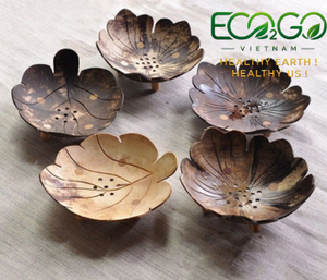 Eco2go Coconut Shell Soap Dish Tray Animal Plants Design Waterproof <b>Suction</b> Cup Mount 5-Year Warranty Made Vietnam Bathroom Use - Product Image 5