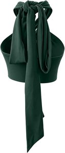 Women's Criss-<b>Cross</b> Halter Tank <b>Top</b> Solid Color Ruched Sexy Club Style Breathable Knitted Spandex Polyester <b>Top</b> - Product Image 3