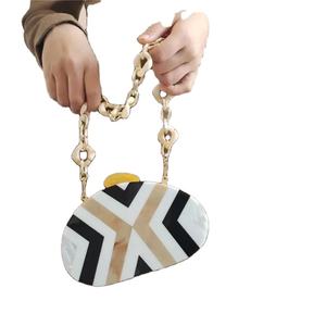 <b>Bridal</b> Fancy Resin Clutch <b>Bag</b> Elegant Handmade Acrylic Evening Purse <b>for</b> <b>Wedding</b> Party and Special Occasions - Product Image 1