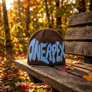 Custom Brown Knit Beanie Hat Blue Custom Logo Ribbed <b>Winter</b> <b>Cap</b> Unisex Streetwear Fashion Headwear Wholesale OEM Manufacturer - Product Image 4
