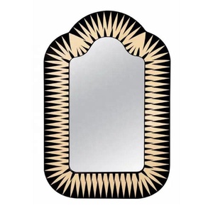 Miroir décoratif en verre avec cadre en os incrusté et forme arche rayonnante, idéal pour la décoration murale du salon et de la chambre - Vente chaude - Product Image 1