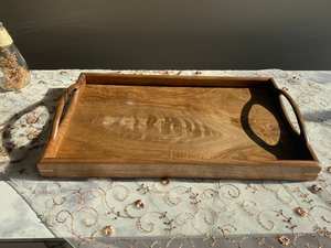 Plateau de service et assiette à fruits en bois de hêtre japonais personnalisable, poli, de luxe, écologique, fait main, pour restaurant et usage domestique - Product Image 4