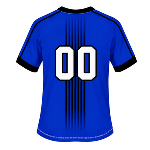 <b>Purple</b> Black Rugby Jersey Short Sleeve Crew Neck Breathable Team Training Performance Sports Uniform <b>Shirt</b> - Product Image 2