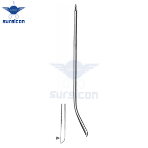 Aguja Redon de 19.5 cm / 7-3/4 Pulgadas, 10 Charr, Punta Ligeramente Curvada, Extremo Roscado, Acero Inoxidable, Aguja Quirúrgica de Drenaje - Product Image 2
