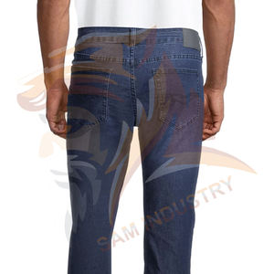 Pantalones Vaqueros de Mezclilla Ajustados de Secado Rápido y Transpirables para Hombre, en Oferta - Product Image 4