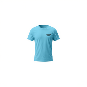 T-shirt de sport personnalisé DryFit bleu pour homme, tailles XS-3XL, modèle CA-015, coupe ajustée, 100 % polyester, style sportif - Product Image 3