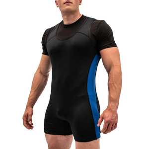 Singlet de Lucha Libre para Hombre, Bloques de Color, Manga Corta, Ajustado, Poliéster, Absorbe la Humedad, Secado Rápido, Uniforme Deportivo de Competición, Entrenamiento - Product Image 3