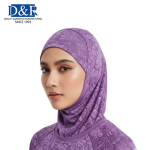 Hijab de sport décontracté à séchage rapide de style turban pour femmes musulmanes, idéal pour le fitness et la gym, tenue athlétique modeste de Malaisie - Product Image 2