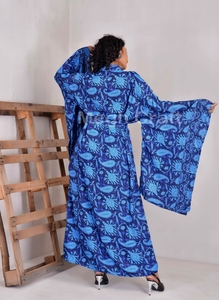 100% Silk Japanese Style <b>Kimono</b> Robe Comfortable Floral Printed Wide <b>Sleeve</b> Women's <b>Kimono</b> Casual <b>Long</b> Women Robes - Product Image 4