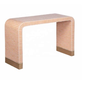 Table basse ronde en incrustation d'os au design moderne Table d'appoint de salon de haute qualité avec prix de gros Meubles de maison - Product Image 6