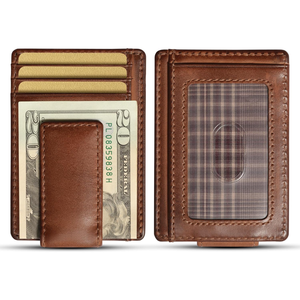 Men's Genuine Leather Bifold <b>Wallet</b> <b>Slim</b> Fold Design Multi <b>Card</b> Holder RFID Blocking Daily Use Short Length Vintage Handmade - Product Image 3