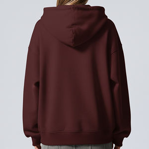 Sweat-shirt à capuche de haute qualité, demi-zip, athlétique, tendance, 100% coton, tenues d'hiver pour femmes, sweats à capuche courts - Product Image 2