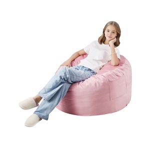 Poltrona Sacco Rotonda da 3 Piedi con Rivestimento Rimovibile e Lavabile, in Schiuma Memory 25D Morbida e Liscia, Set Divani Gonfiabili - Product Image 1