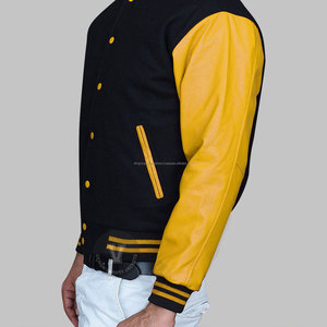 Chaqueta de cuero de lana personalizada con tarifa de fábrica, chaqueta universitaria deportiva para hombre, chaqueta bordada con letras de tela de lana - Product Image 6