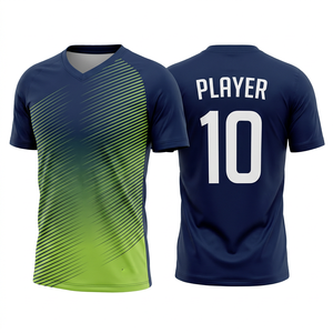 Camiseta de Fútbol Profesional sin Mangas de Poliéster con Tejido Liso, Cuello en V, Impresión Digital, Absorbe la Humedad, para Equipo - Product Image 1