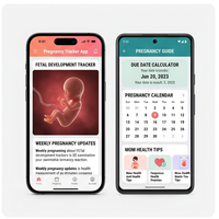 Aplicación Royalcraft Enterprise para Seguimiento de Embarazo, Actualizaciones Semanales del Crecimiento del Bebé, Calculadora de Fecha de Parto, Consejos de Salud, Android/Linux/MAC