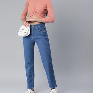 Service de production de jeans en denim personnalisés pour femmes, logo personnalisé, OEM ODM, streetwear - Product Image 4