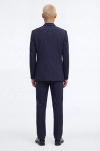 Blazer croisé pour homme, couleur et taille personnalisables, avec logo de marque, col cranté, coupe classique, tissu tissé, pour costume d'affaires - Product Image 3