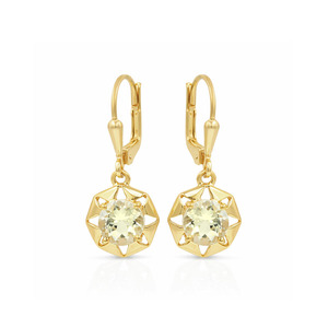 925 Sterling <b>Silver</b> Vintage Yellow Aquamarine Cut Octagon Universe Pattern <b>Stud</b> Earrings Gold Rhodium Plated Party Anniversary - Product Image 3