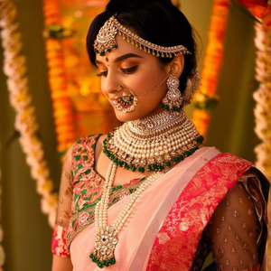 Traditional Pota Stone and Pearl Kamarband Fashion Body <b>Chain</b> for Bridal & Festive Wear 10575307PGR - Product Image 3