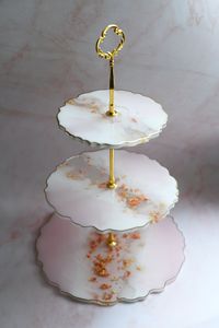 Unique Resin <b>Cake</b> Stand Crafted For Stylish Dessert Presentation <b>Wedding</b> Events And Party Decorations - Product Image 3