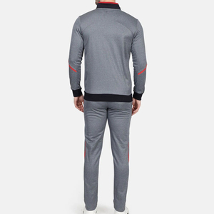 Ensemble de survêtement d'automne pour hommes, sweat-shirt à capuche avec fermeture éclair intégrale et pantalon, respirant, en polyester et coton, coupe régulière - Product Image 3