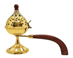 Luxury Resin Antique Eco-Friendly Religious <b>Bakhoor</b> Burner for Burning <b>Oud</b> Incense Traditional Decorative Fragrance Holder - Product Image 1