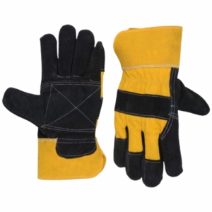 <b>Long</b> Lasting Reinforced Cowhide Split Leather Rigger <b>Gloves</b> Industrial Heavy Duty Heat Resistant Rubberized Cuff Safety <b>Gloves</b> - Product Image 1