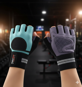 ถุงมือยกน้ำหนัก RexFit Sport Professional พร้อมที่รัดข้อมือ สำหรับออกกำลังกายหนักๆ เหมาะสำหรับผู้ชายและผู้หญิง - Product Image 1