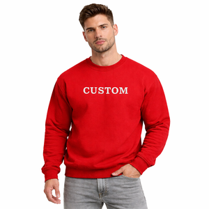 Men's Custom Crewneck Sweatshirt Premium Cotton <b>Fleece</b> Pullover Plain Sweatshirt for Bulk Orders OEM ODM Clothing Supplier - Product Image 1