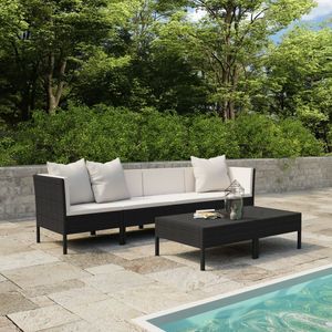 Set di Mobili da Giardino in Rattan PE Nero da 27,2 Pollici con Sedute Confortevoli per Molte Persone - Product Image 1
