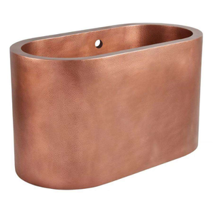 Bañera Ovalada de Cobre Puro de Doble Pared, Estilo Lujoso, Hecha a Mano, Resistente, Grande y Profunda, de la Marca Daystar Trade - Product Image 3