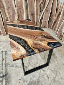 Custom Live Edge Wood and Resin Table Handcrafted Home Decoration <b>Craft</b> - Product Image 5