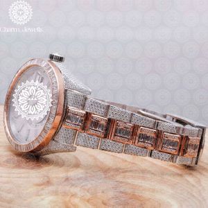 Reloj de Lujo para Mujer Charm_Jewells, 38 mm, Redondo, Analógico, de Cuarzo, con Correa de Acero Inoxidable, Esfera de Cristal de Zafiro y Bisel de Diamantes - Product Image 4