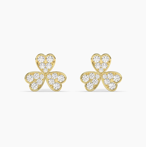 Boucles d'oreilles solitaires personnalisées en or 14 carats, or vintage, diamant cultivé en laboratoire certifié IGI, pour fête, mariage, bijoux fins de haute qualité - Product Image 1