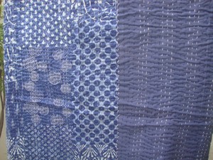 Listo para Enviar: Colcha Kantha Reversible Índigo Hecha a Mano, de Algodón con Patchwork, Textil Boho Indio para el Hogar, Ideal para Hoteles y Playa - Product Image 5