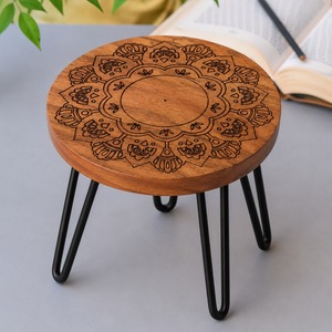 Decorative Rustic Wooden And Iron <b>Cake</b> <b>Stand</b> Elegant Presentation Piece For <b>Cakes</b> And Event Styling - Product Image 2