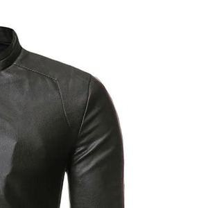 <b>Leather</b> <b>Jacket</b> Premium Faux <b>Leather</b> Zip Front <b>Jacket</b> Modern Streetwear OEM Manufacturer Direct Factory Production - Product Image 2