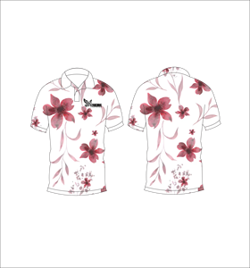 เสื้อโปโลพิมพ์ลายดอกไม้แบบกำหนดเอง แขนสั้น สวมใส่สบาย เหมาะสำหรับกอล์ฟ เทนนิส ชุดทีมฤดูร้อน - Product Image 1