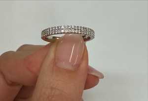 Anillo de Boda de Eternidad Completa con Diamantes Redondos Cultivados en Laboratorio de Oro de 14k y 18k, 0.36 Quilates, Micro Pavé, Anillo Apilable, Venta al por Mayor, Fabricante - Product Image 6