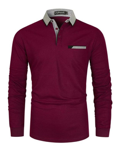 Men's Solid Embroidered Knitted Shirt 100% Cotton Long Sleeve Stand <b>Collar</b> Casual Breathable Eco-Friendly Quick Dry Anti-Pilling - Product Image 5
