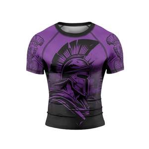 Rashguard de compression MMA respirant à séchage rapide avec logo personnalisé pour arts martiaux et grappling - Product Image 2
