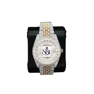 Reloj de Lujo para Hombre, Caja Cuadrada de 41 mm, Cristal de Zafiro, Movimiento ETA, Grandes Diamantes Moissanite, Caja de Acero Inoxidable, Cuarzo - Product Image 2