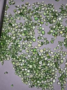 Natural Mint Color Garnet Faceted Mix Shape Gemstone - Product Image 4