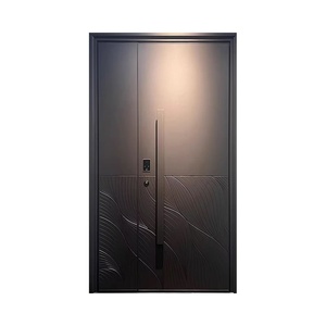 Royal Luxury Modern Wrought Iron Security Entrance Door Sophisticated Design Rust-Resistant Properties Easy Assembly <b>Swing</b> Open - Product Image 1
