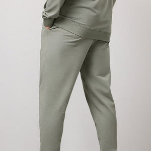 Conjunto Deportivo Informal para Hombre con Capucha, Manga Larga, Color Sólido, 100% Algodón de Peso Medio, Otoño - Product Image 3
