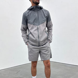 เสื้อแจ็คเก็ตกันลมผู้ชาย น้ำหนักเบา มีซิปเต็มตัว มีฮู้ด สำหรับวิ่งกลางแจ้ง สวมใส่สบาย กันน้ำ กันลม เสื้อแจ็คเก็ตสำหรับเล่นกีฬา - Product Image 2