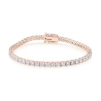 Bracelet tennis en or 14 carats avec diamants de laboratoire 5,8 carats, coupe très bonne, clarté VS1, plaqué rhodium, certifié IGI, de luxe pour femme, idéal pour les soirées