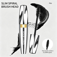 Mascara OEM à dents de peigne espacées de 0,15 mm, séchage rapide, application uniforme, sans grumeaux, maquillage des yeux, marque personnalisée